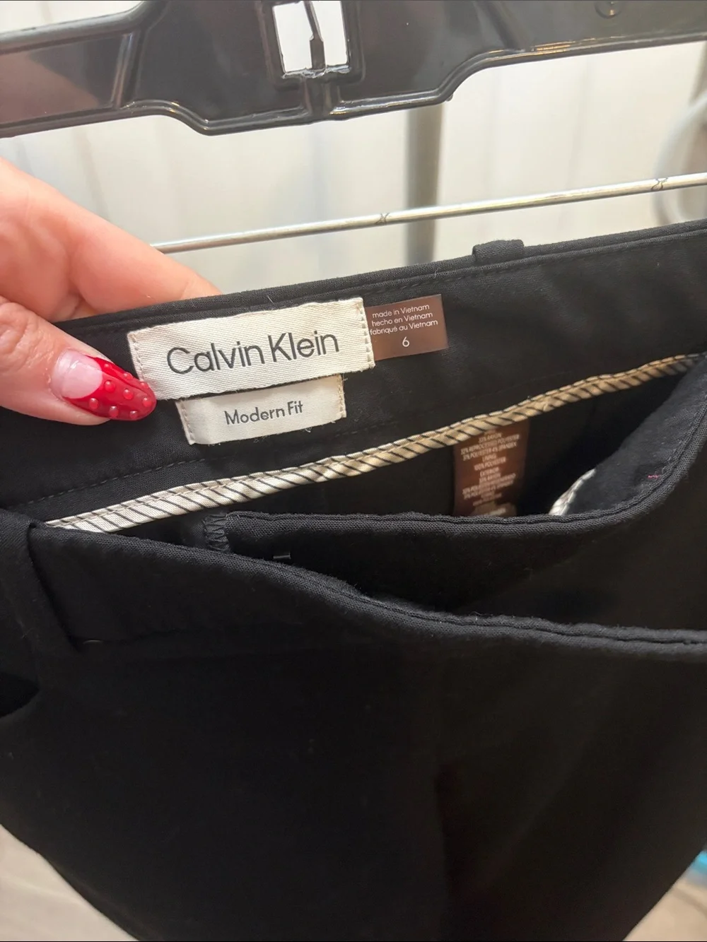 Calvin Klein Black Modern Fit Pants - Picture 2 of 4